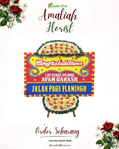 Bunga Papan Congratulation di Aula Hotel Dandang Tingang Palangkaraya